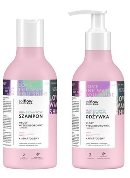 SO!FLOW ZESTAW WŁOSY WYSOKOPOROWATE SZAMPON + ODŻYWKA