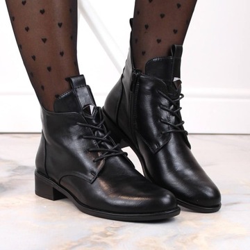 Женские утепленные ботильоны черного цвета M.Daszyński 38