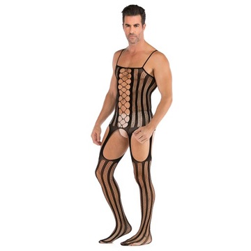 BIELIZNA EROTYCZNA MĘSKA KOMPLET BODYSTOCKING