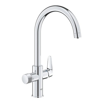 Bateria kuchenna stojąca Grohe BLUE PURE BAUCURVE srebrny