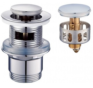 Korek klik klak AP010K chrom z koszem fi 37 mm spust Batmix