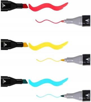 НАБОР ДВУХСТОРОННИХ АЛКОГОЛЬНЫХ МАРКЕРОВ 60 ​​ШТ. + ПАКЕТ