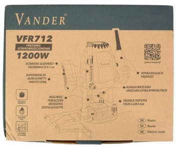 ВЕРХНЕШПИНДЕЛЬНО-ФРЕЗЕРНЫЙ СТАНОК 1200ВТ VANDER VFR712