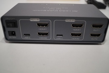 4733 4K HDMI KVM-ПЕРЕКЛЮЧАТЕЛЬ USB 3.0 TYPE-C HDMI 2.0 2X2 2 МИНИТОРА