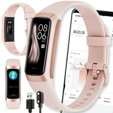 SMARTWATCH ZEGAREK DAMSKI MĘSKI SMARTBAND SPORT MENU POLSKIE PULS PL KROKI