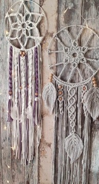 Obręcz/METALOWA/ /KOŁO|Łapacz snów MAKRAMA solidny drut Ozdoba Czarna 20cm