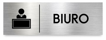 Tabliczka BIURO 30x10 cm DIBOND ELEGANCKA