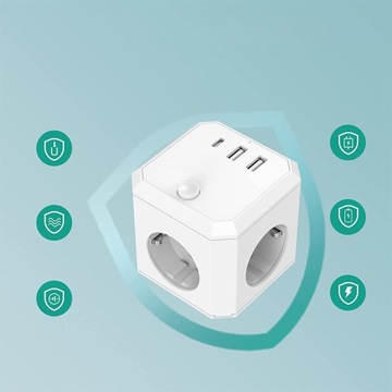 ЭЛЕКТРИЧЕСКИЙ РАСПРЕДЕЛИТЕЛЬ 7 В 1 СИЛОВОЙ РАЗДЕЛИТЕЛЬ 4000 Вт