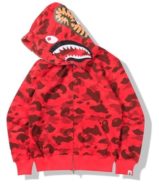 Толстовка Bape Shark kangaroo, зеленая камуфляжная кенгуру, S