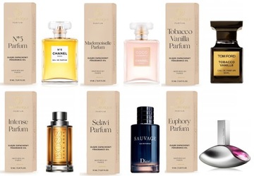 ZESTAW 6 SZT OLEJKI ZAPACHOWE AROMATIQUE PERFUMY ŚWIATA 100%