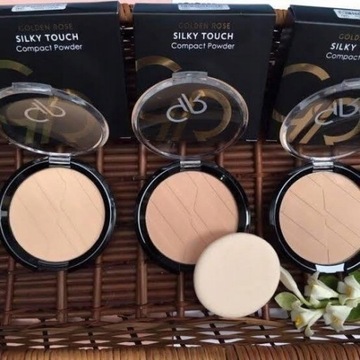 Golden Rose Puder Matujący Prasowany Silky Touch Compact Powder 12g 01