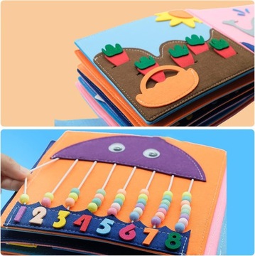 3D ТИХАЯ КНИГА СЕНСОРНАЯ КНИГА МОНТЕССОРИ