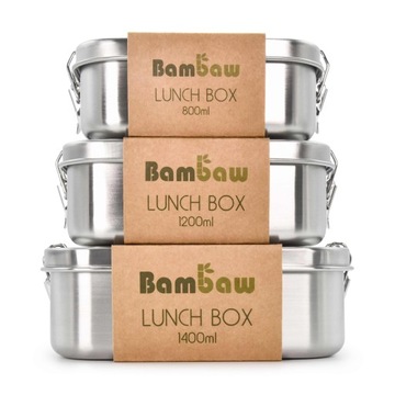 Bambaw lunchbox ze stali nierdzewnej, bez BPA 800