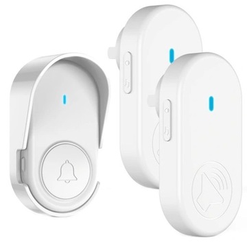 БЕСПРОВОДНОЙ Водонепроницаемый ДВЕРНОЙ ЗВОНОК С КОЗЫРЕМ 2 СВЕТОДИОДНЫХ ПРИЕМНИКА 250М