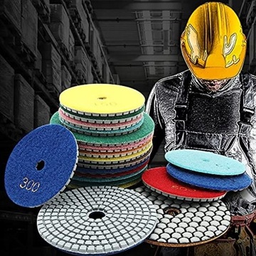 АЛМАЗНЫЕ ПОЛИРОВАЛЬНЫЕ КОДЫ ДЛЯ ПОЛИРОВКИ ГРАНИТА, БЕТОНА И МРАМОРА 12 ШТ.