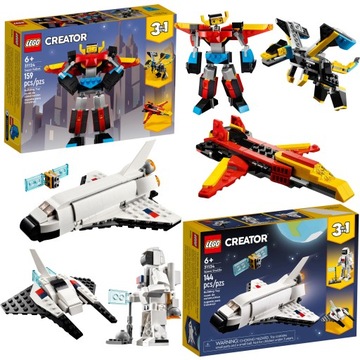 LEGO Robot Transformers 31124 + Prom kosmiczny RAKIETA 31134 STATEK Creator