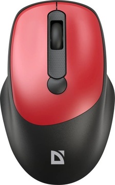 DEFENDER Bezprzewodowa Mysz Myszka Do Komputera WYCISZONE KLIKANIE Czerwona