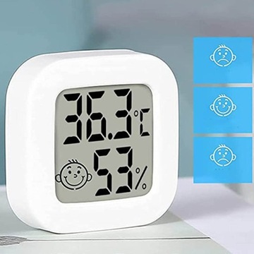 CYFROWY TERMOMETR HIGROMETR POKOJOWA STACJA POGODY POGODOWA Z WYŚWIETLACZEM