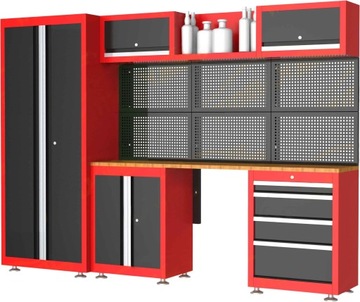 МЕБЕЛЬ ДЛЯ МАСТЕРСКОЙ КОМПЛЕКТ МЕБЕЛИ ИЗ 13 ПРЕДМЕТОВ ШКАФ-ПОЛКА