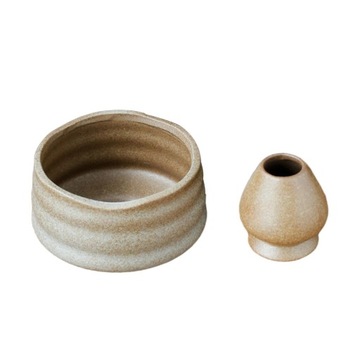 Trzepaczka do matchy Japońska ceramiczna miska Matcha Pozłacana
