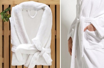 Szlafrok płaszcz kąpielowy Cotonna XL Greno Frotex biały