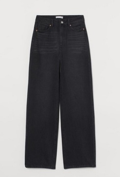H&M spodnie Wide High Jeans denim 36 S high P21