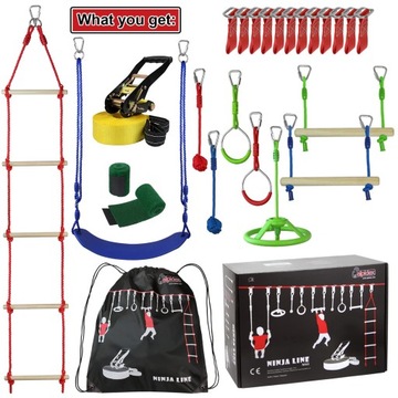 Alpidex Ninja Line Dzieci Slackline Przeszkody