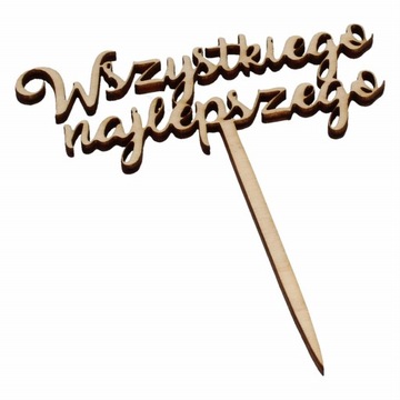 Topper napis Wszystkiego najlepszego piker