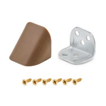 40 x KĄTOWNIK MEBLOWY ZŁĄCZE KOMANDOREK CIEMNY DĄB