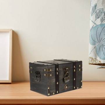 ДЕТСКИЙ ДЕТСКИЙ ЗАКРЫТЫЙ ДЕРЕВЯННЫЙ СУНДУК С СОКРОВИЩАМИ