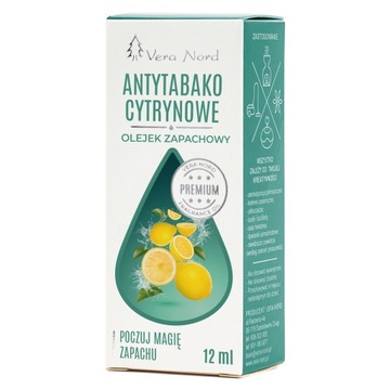 Olejek Zapachowy Antytabako Cytrynowe Vera Nord 10 ml