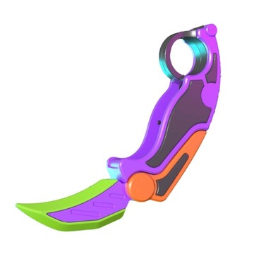Mały nóż do rzodkiewki Zabawka sensoryczna Druk 3D Fidget Nóż Pomarańczowy