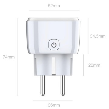 Умная розетка ваттметр SMART TUYA WiFi 230В 16А IOS и ANDROID