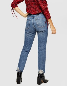 Jeansy mom damskie Topshop Petite 26/28