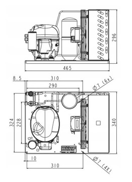 ХОЛОДИЛЬНАЯ АППАРАЦИЯ EMBRACO UNEK6210GK 604 Вт/-10*C