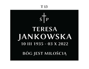 TABLICA NAGROBKOWA 30x40 / 40x40 NA GRÓB TABLICA szklany/gres