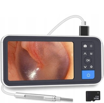 Cyfrowy otoskop 3,9 mm 1080P HD LCD kamera endoskopowa