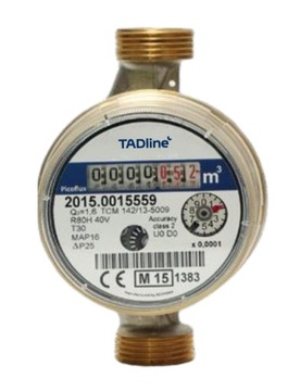 Счетчик воды антимагнитный для счетчика холодной воды DN15, резьба 3/4