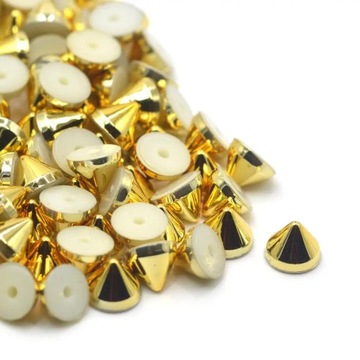 100 комплектов серебряных, золотых, черных позолоченных АБС-пластиков, конусов, шпилек в стиле панк, заклепок, шипов для