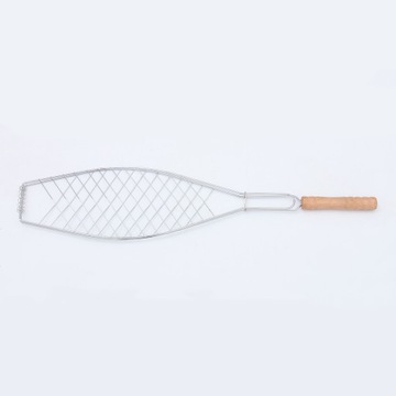 РЫБНЫЙ ГРИЛЬ ГРИЛЬ С ДЕРЕВЯННОЙ РУЧКОЙ СЕТКА ДЛЯ ГРИЛЯ