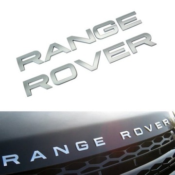 Эмблема с надписью RANGE ROVER SILVER Matt Quality 1