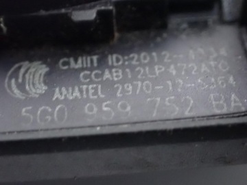 KLÍČEK KLÍČ OVLÁDAČ ORIGINÁLNÍ 5G0959752BA VW GOLF VII 7 15R