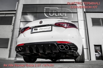 TLUMIČ SPORTOVNÍ NEREZ ALFA ROMEO GIULIA 2.0T