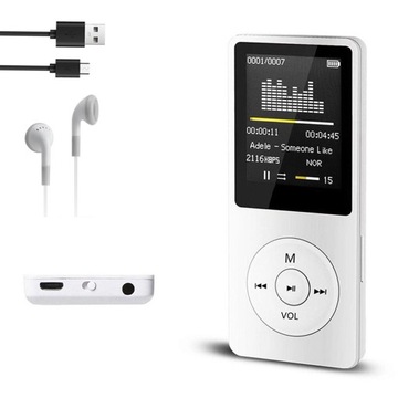 ODTWARZACZ MUZYKI MP3 RADIO FM E-BOOK DYKTAFON 16GB Z BLUETOOTH + SŁUCHAWKI