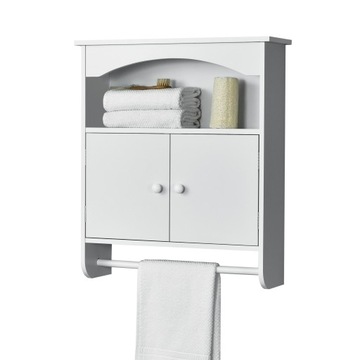 Szafka łazienkowa 61x53x15cm z wieszakiem Biała