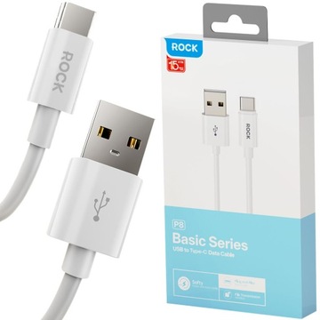ROCK P8 KABEL PRZEWÓD ŁADUJĄCY USB-C MOCNY SZYBKIE ŁADOWANIE 2A 100 CM