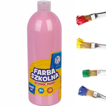 Astra FARBA SZKOLNA PLAKATOWA 1l różowa jasna