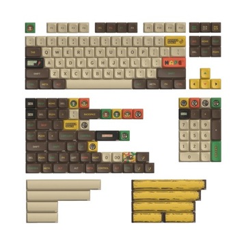 KeyTok Keycaps PBT - Klawisze do Klawiatury Mechanicznej KDA Happy Ape