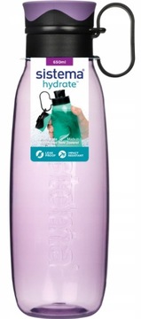 Bidon butelka zakręcana z ustnikiem Sistema 650 ml fioletowy