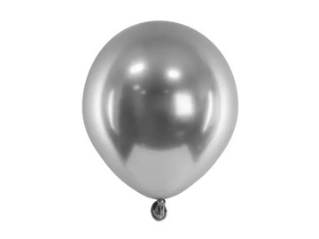 Balony Glossy 12cm - Ciemny Srebrny - 50 sztuk